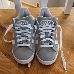 Adidas Campus Kids Gray and White Sneakers